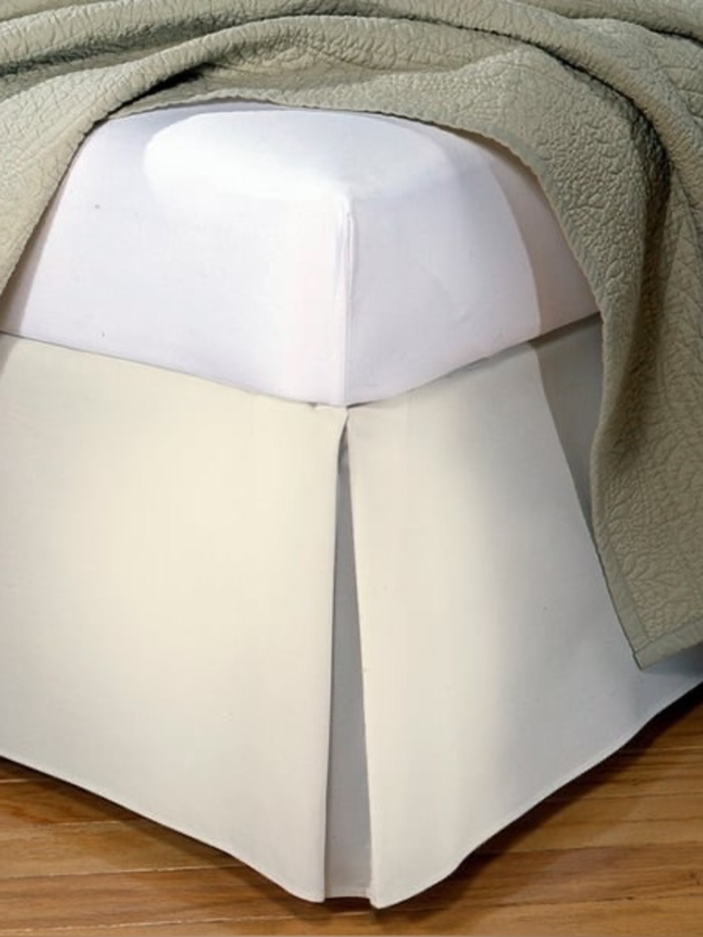 Levinsohn Textile Company Queen Bed Skirt Ivory Solid 14in Drop Cotton